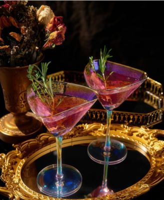 Classic Hammered Martini Glasses, Set of 2