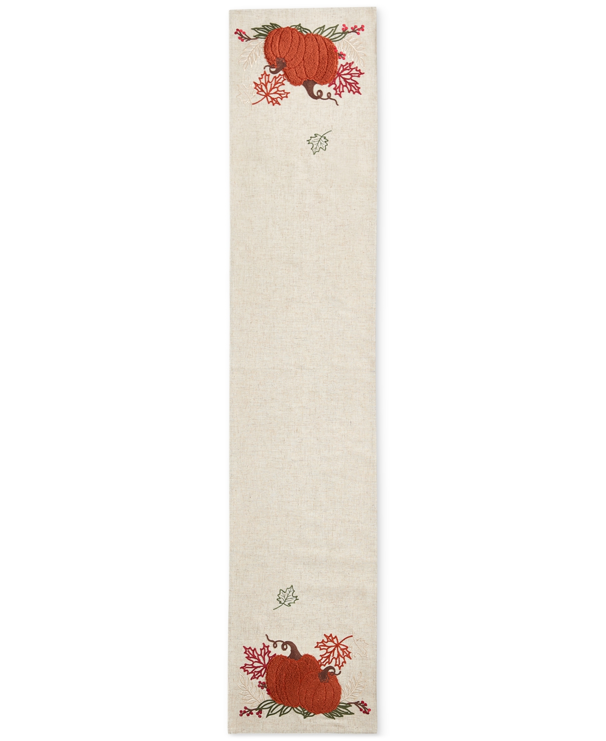 Elrene Cranston Embroidered Pumpkin Table Runner, 14" X 70" In Multi