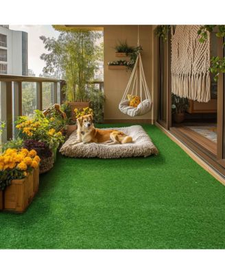 50x1 Ft Artificial Grass Turf 1.38" Fake Grass Rug Synthetic Lawn Indoor Outdoor Garden Home Decor
