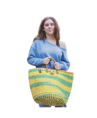 Пляжная соломенная корзина ручной работы из сизаля с цитрусовыми