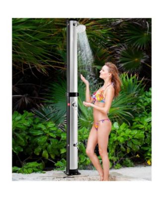 7.2 Feet Solar-Heated Outdoor Shower with Free-Rotating Shower Head