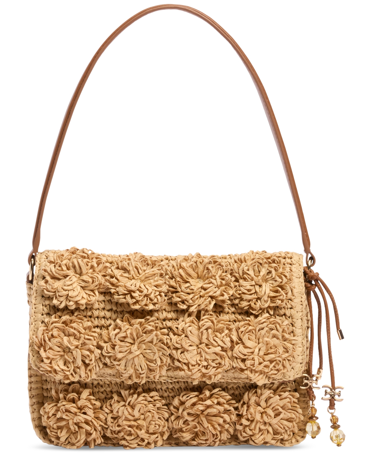 Sam Edelman Phoebe Small Raffia Shoulder Flap Shoulder Bag
