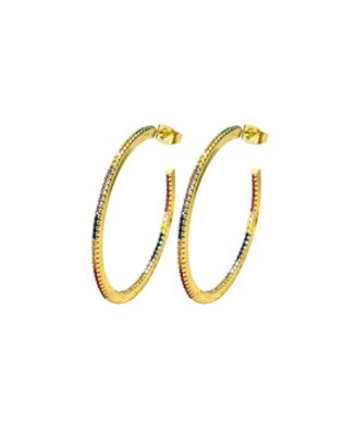 Rainbow Hoop Earrings