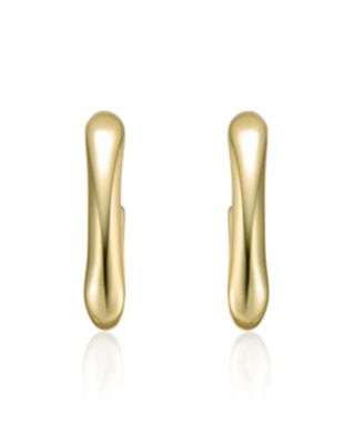 Stylish 14k Gold Plated G-Shaped Hoop Earrings