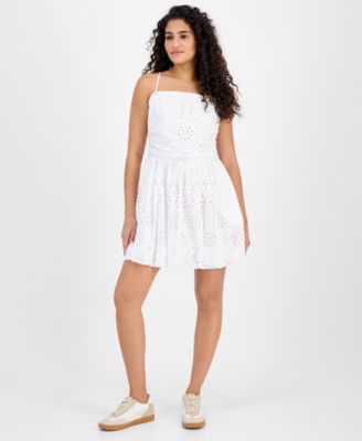 And Now This - Women's Eyelet Tube Mini Dress