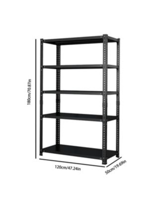 Household storage rack, adjustable display rack, basement balcony storage rack, carbon steel storage rack, 120cm 50cm 180cm, five floors