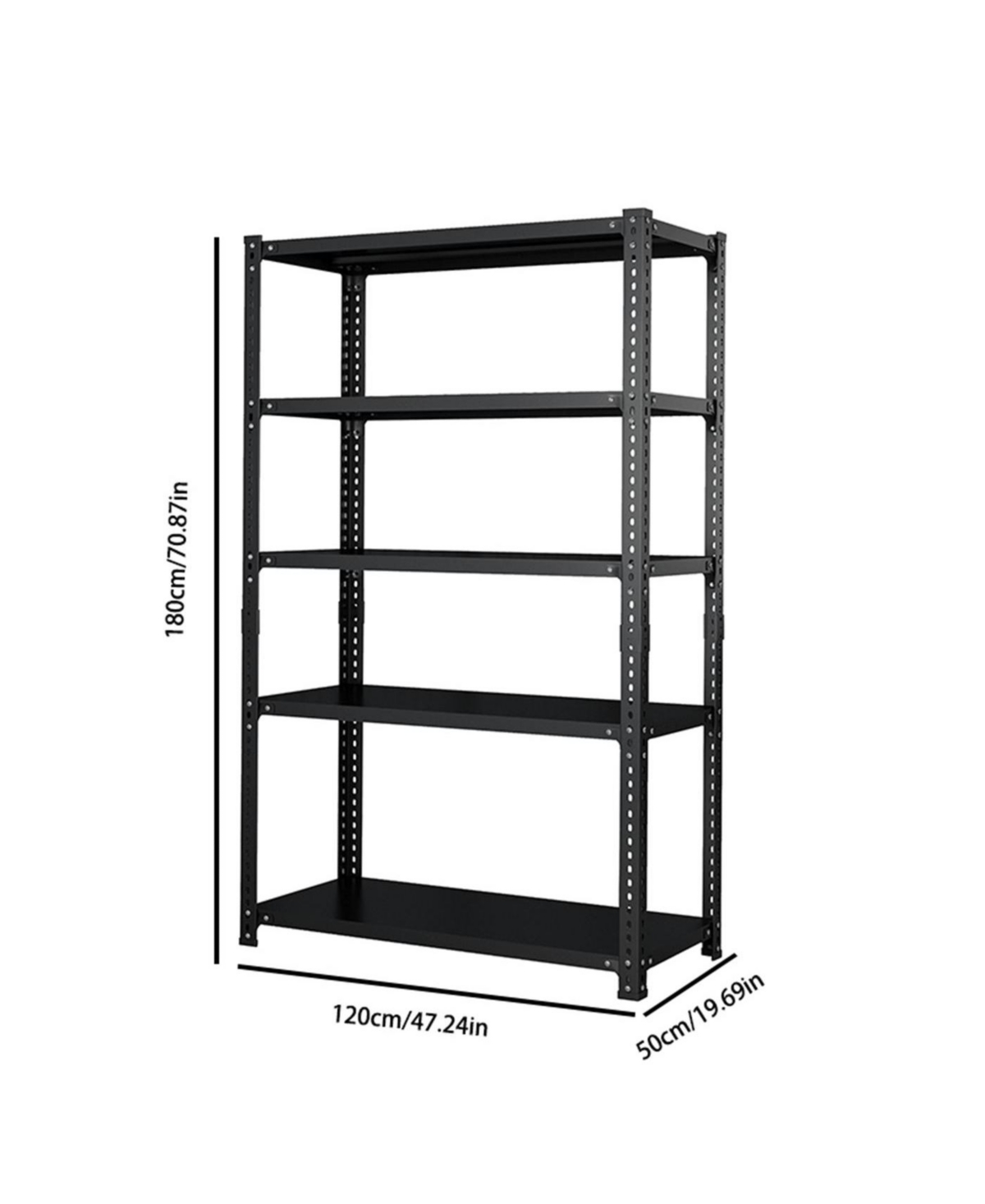 Household storage rack, adjustable display rack, basement balcony storage rack, carbon steel storage rack, 120cm 50cm 180cm, five floors