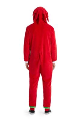 OppoSuits Men's Official Knuckles Union Suit - Sonic the Hedgehog Body Suit for Adults - Red