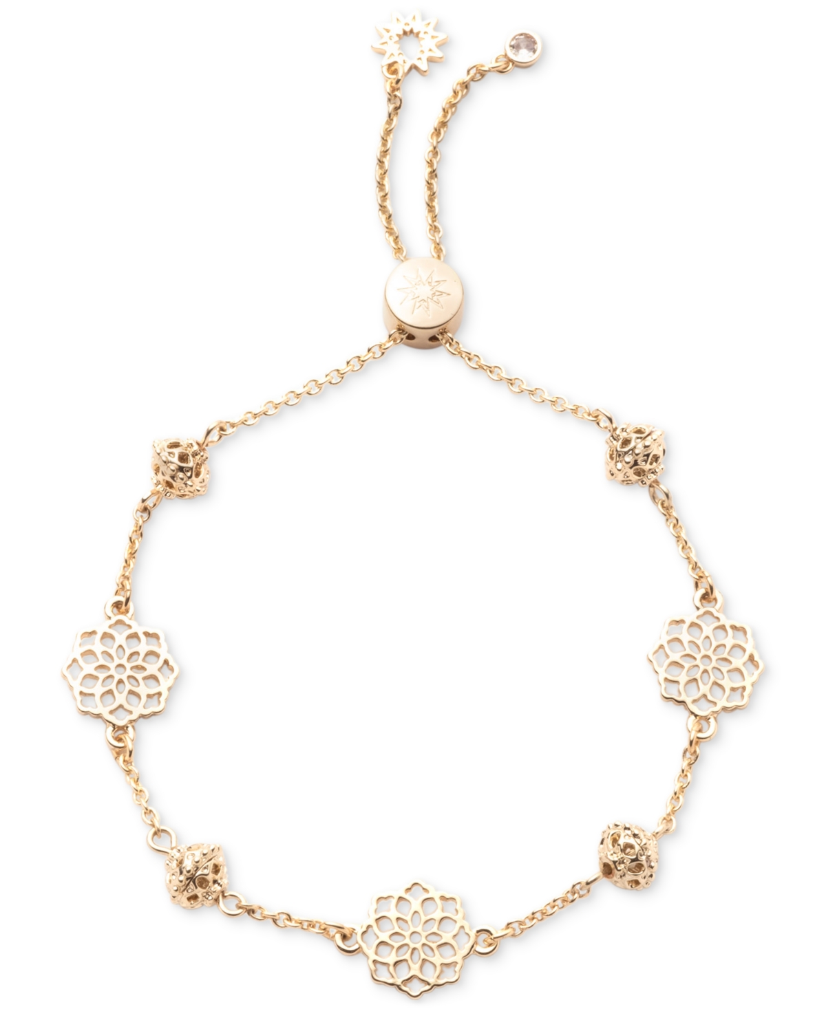 Gold-Tone Filigree Slider Bracelet - Gold