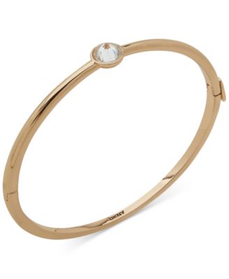 DKNY Crystal Spike Stone Bezel Polished Bangle Bracelet 9190₽