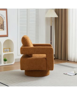 Modern Swivel Accent Chair with Open Back