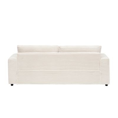 79" Corduroy Sofa with 4 Pillows