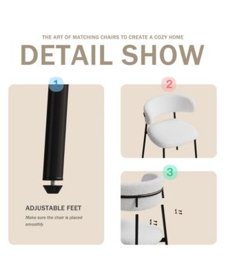 4-Piece Velvet Dining Chairs with Metal Legs