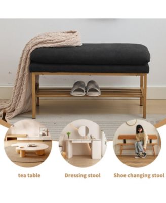 1 Pc. + Linen Storage Shoe Bench with Shelf  Bench