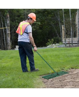 42 x 10 Inch Lawn Leveling Rake with Ergonomic Handle