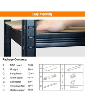 2000LBS Capacity Garage Storage Shelves Heavy Duty