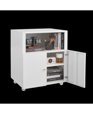 Mobile Printer Stand with File Cabinet