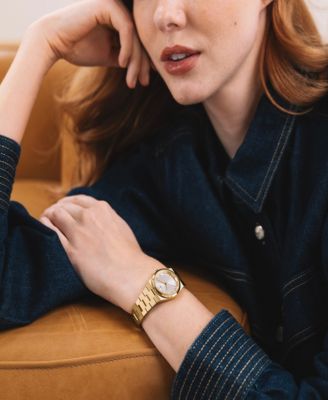 Women's Bold Quest Swiss Quartz Ionic Plated Light Rose Gold Steel Watch, 28mm