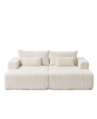 Streamdale Oversized Cloud Plush Lounger with Removable Footstools