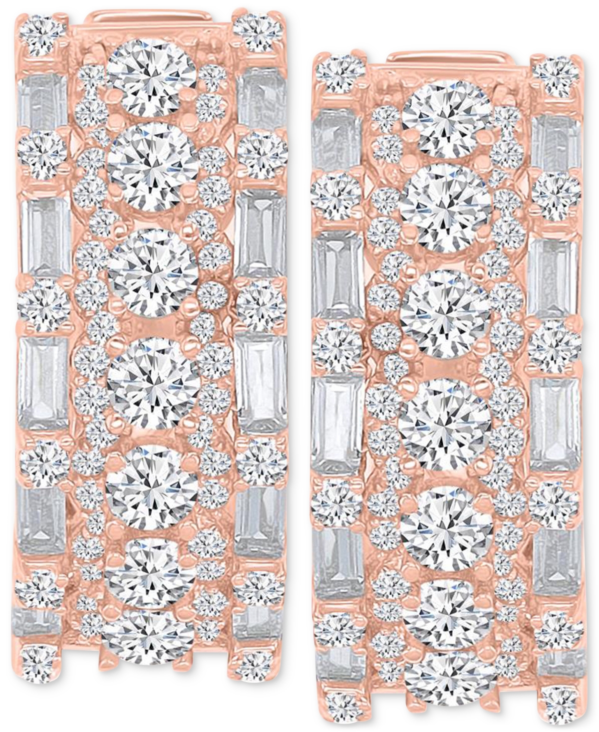 Oval Puffy Hoop Earrings 14K Gold over Sterling Silver