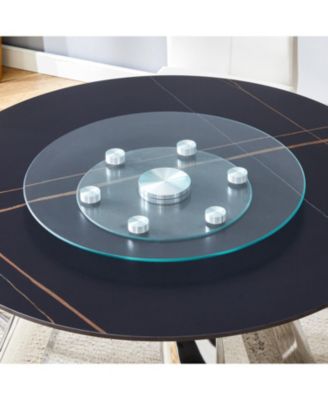 Streamdale Double-Layer Rotating Glass Display (24" upper, 15" lower)