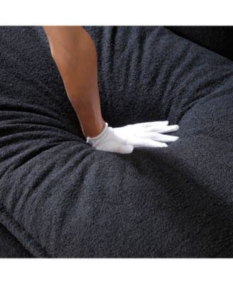 Sleeper Sofa Bed - Pull Out Couch with Chaise - Black