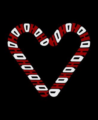 Мужская футболка Candy Cane Word Art с длинным рукавом в стиле поп-арт от LA Pop Art