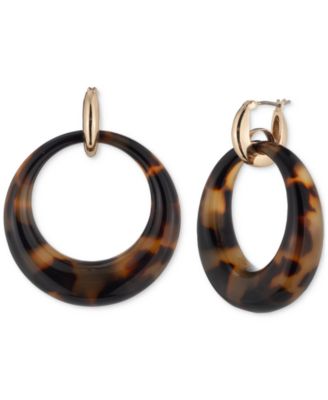 Серьги-капли Lauren Ralph Lauren с золотым черепаховым панцирем в виде дверного молотка