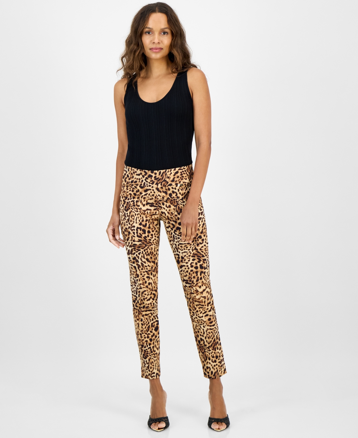 Petite Cheetah-Print Pants, Exclusively at Macy's - Pheby Cheetah