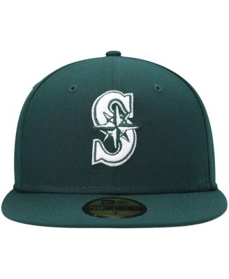 Мужская зеленая шляпа New Era Seattle Mariners с белым логотипом 59 размера 