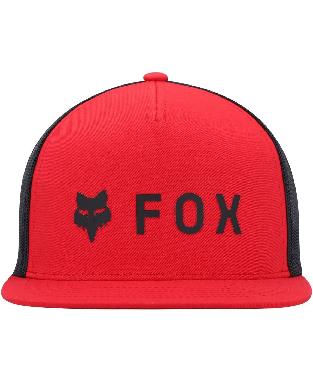 FOX MEN'S RED ABSOLUTE MESH SNAPBACK HAT 