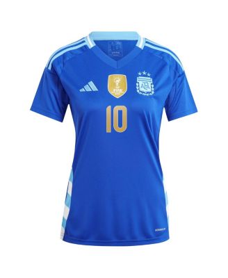 Женская футболка Adidas Lionel Messi Blue Национальной сборной Аргентины на выезде 2024 года, точная копия майки игрока