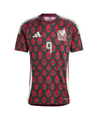 Мужская футболка Adidas Raul Jimenez Burgundy от Национальной сборной Мексики 2024 года выпуска, домашняя копия футболки игрока