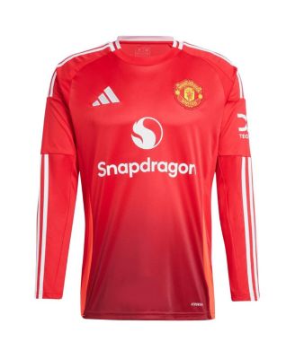 Мужская футболка Adidas Alejandro Garnacho Red Manchester United 2024/25 с длинным рукавом, имитирующая футболку игрока
