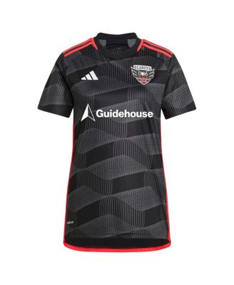 Женская футболка Adidas Aaron Herrera Black D.C. United 2024 The Icon Kit, точная копия футболки игрока