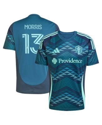 adidas - Men's Jordan Morris Blue Seattle Sounders FC 2025 The Salish Sea Kit Replica Player Jersey