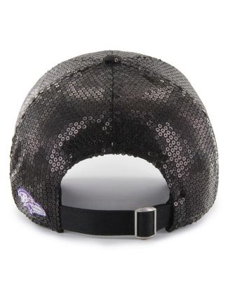 Женская черная регулируемая шляпа Baltimore Ravens Dazzle Clean Up от бренда Baltimore Ravens 47 года выпуска