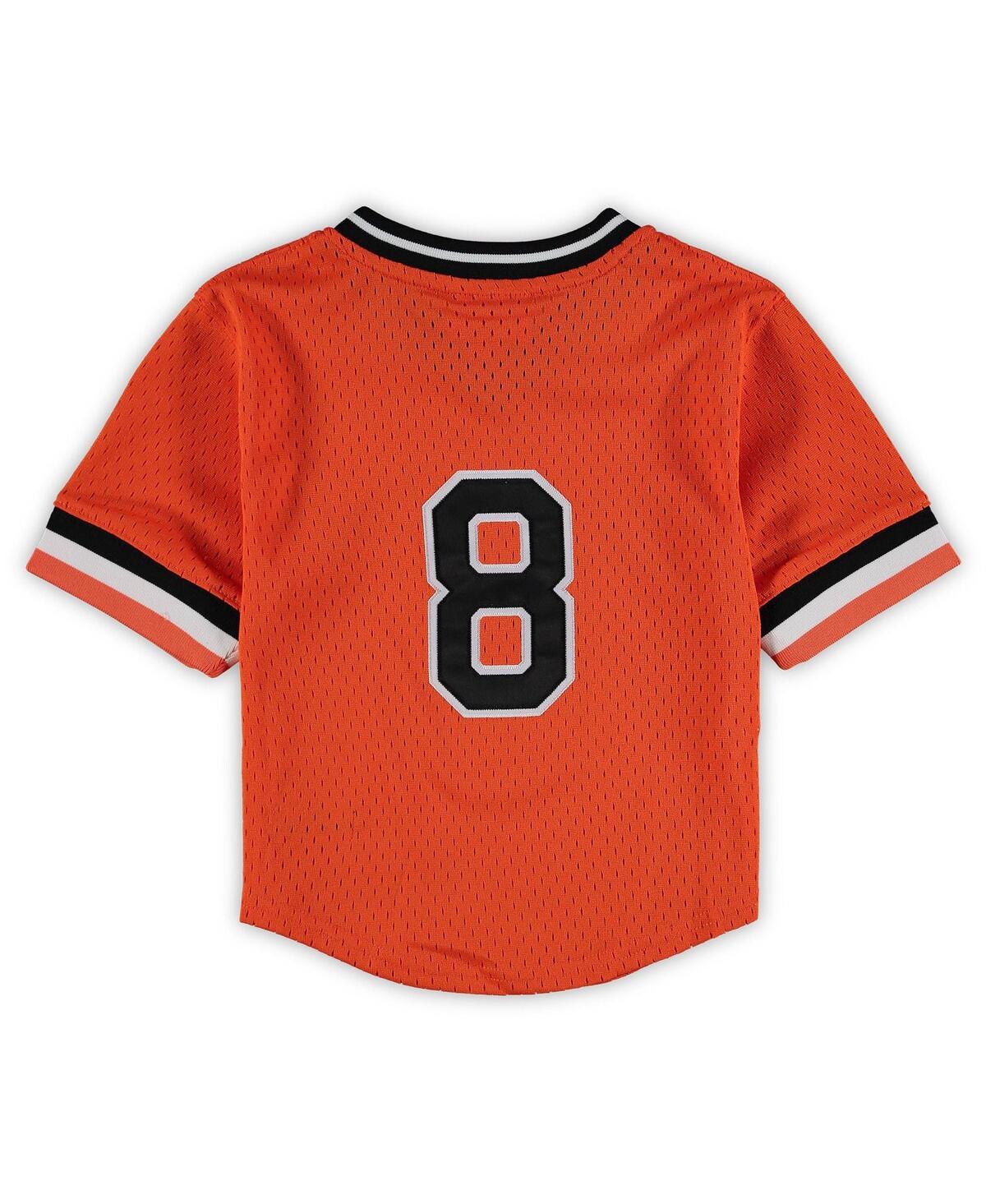 Mitchell & Ness Preschool Toddler Cal Ripken Jr. Orange Baltimore Orioles Cooperstown Collection Mesh Batting Practice Jersey