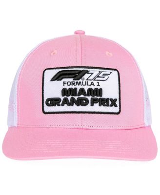 Мужская розовая шляпа дальнобойщика с нашивкой Insomniac Grand Prix Формулы-1 2025 Miami, регулируемая по размеру