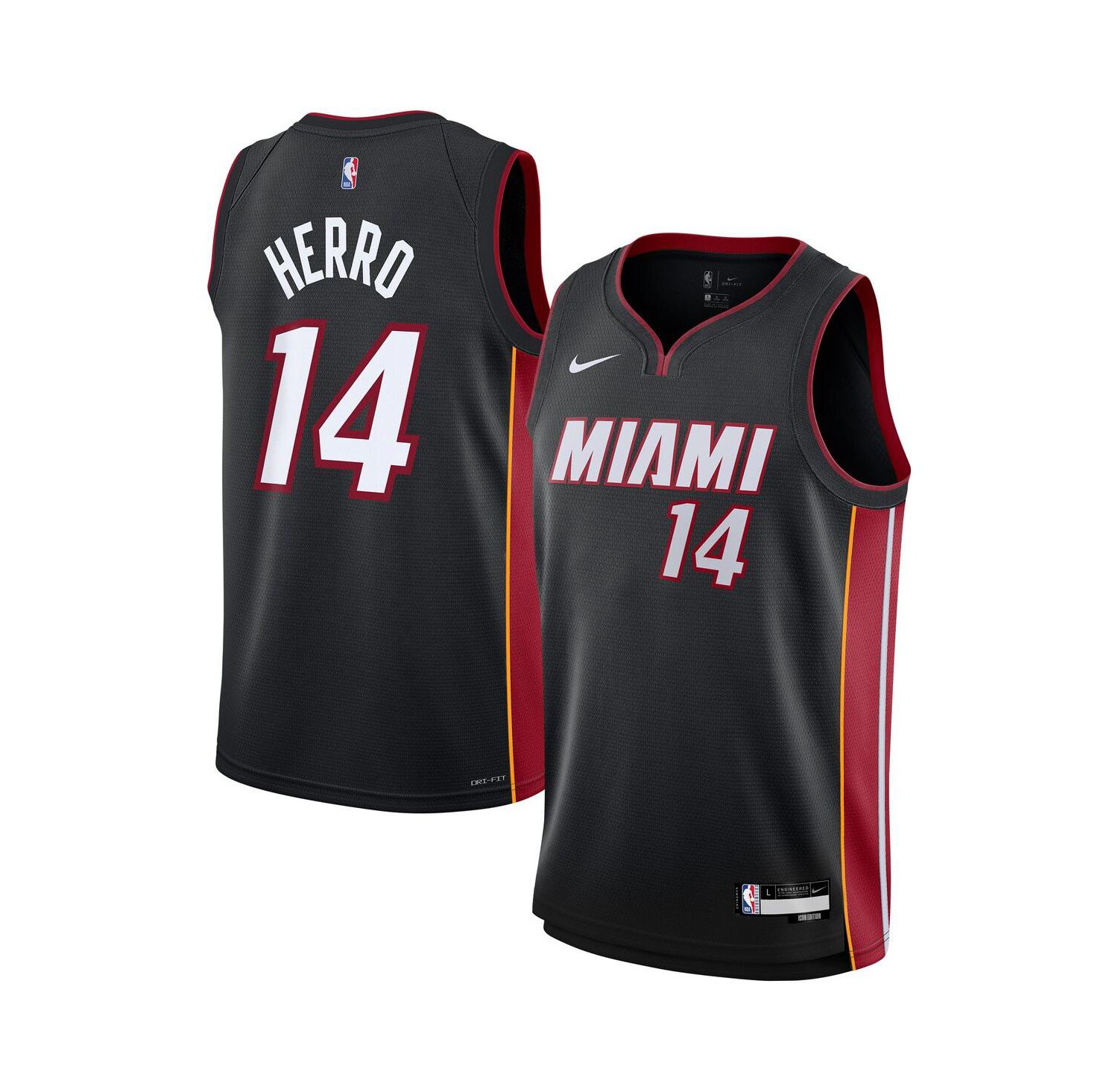 Big Boys and Girls Tyler Herro Black Miami Heat Swingman Jersey - Icon Edition