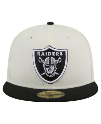 Мужская белая/черная приталенная шляпа New Era Las Vegas Raiders Main 59FIFTY