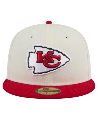 Мужская белая/красная приталенная шляпа New Era Kansas City Chiefs Main 59FIFTY