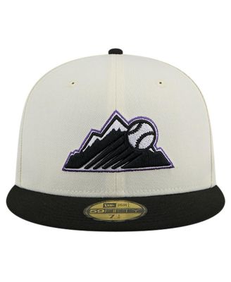 Мужская белая шляпа New Era в стиле Colorado Rockies Mountain Chrome 59 размера 