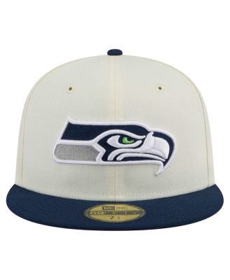 Мужская белая шляпа New Era/College Navy Seattle Seahawks Main 59 размера 