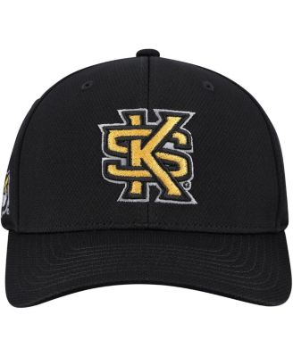 Мужская черная шапка Kennesaw State Owls Reflex Performance Flex от Top of the World, выполненная в черном цвете