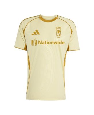 Мужская майка Adidas Tan Columbus Crew 2025 One Planet для подготовки к матчу