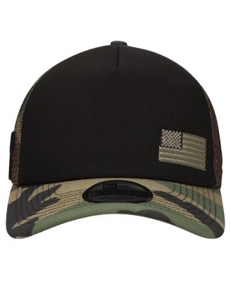 Мужская черная / камуфляжная шляпа Alex Bowman Trucker 9FORTY с регулируемой посадкой от New Era