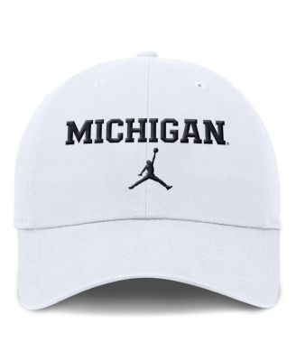 Мужская белая шляпа Jordan Michigan Wolverines Club Tri-Glide с регулируемой посадкой от Jordan