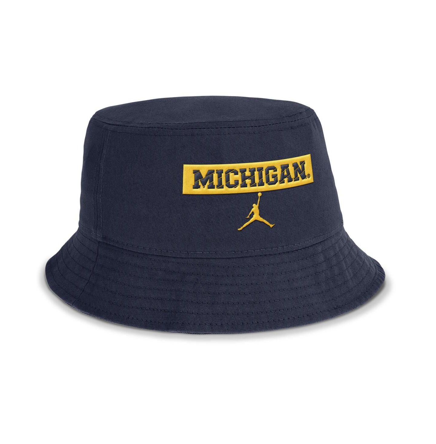 Мужская панама Jordan Navy Michigan Wolverines Apex Bucket Hat — фото 3