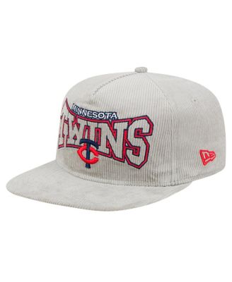 New Era - Men's Gray Minnesota Twins Corduroy Golfer Snapback Hat